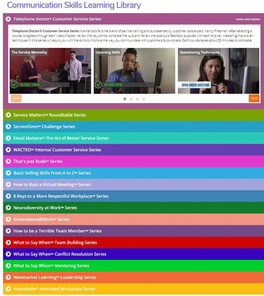 Current Customer Service Library