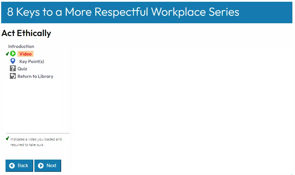 8 Keys Respectful Workplace