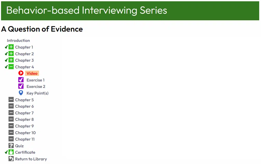 Evidence  management training