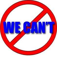 Don't say we Can't