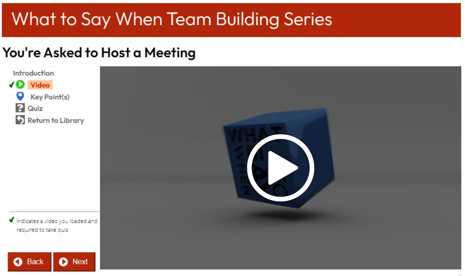 What To Say When℠ Team Building Series