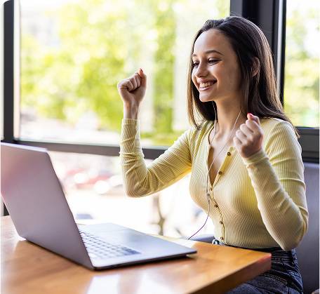 smiling happy businesswoman