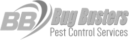 bug busters logo grayscale