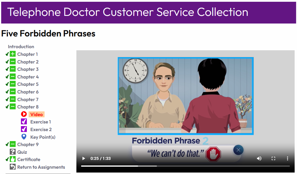 Five Forbidden Phrases of Customer Service Training